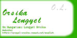orsika lengyel business card